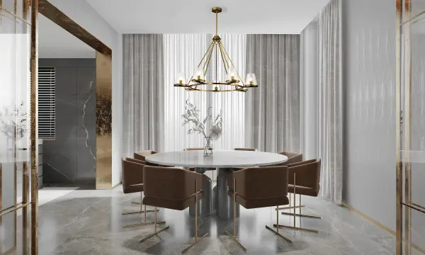 Valentine 7-Light Chandelier in Vintage Brass with Hammered Glass - Image 17