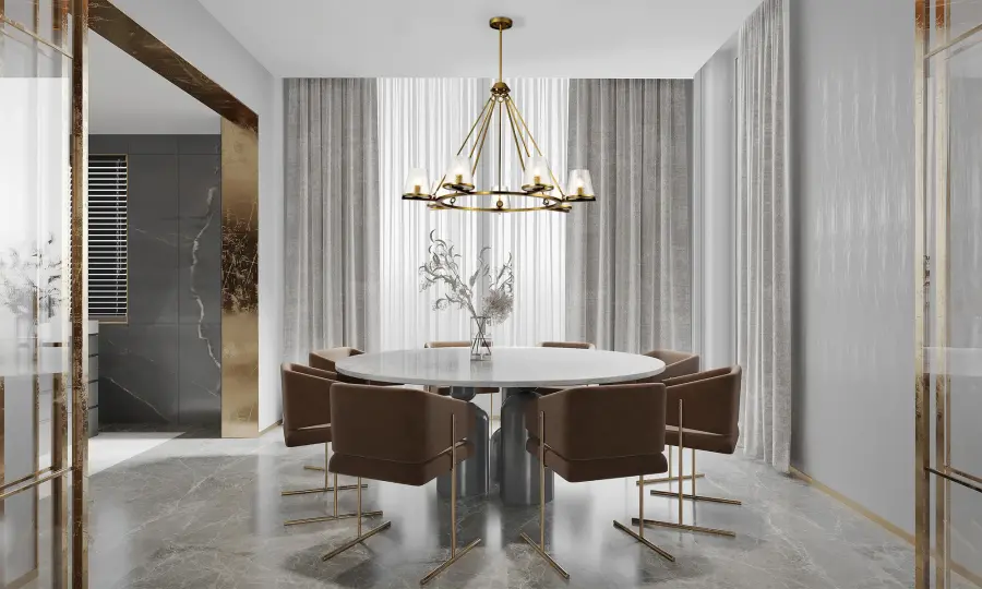 Valentine 7-Light Chandelier in Vintage Brass with Hammered Glass - Image 17