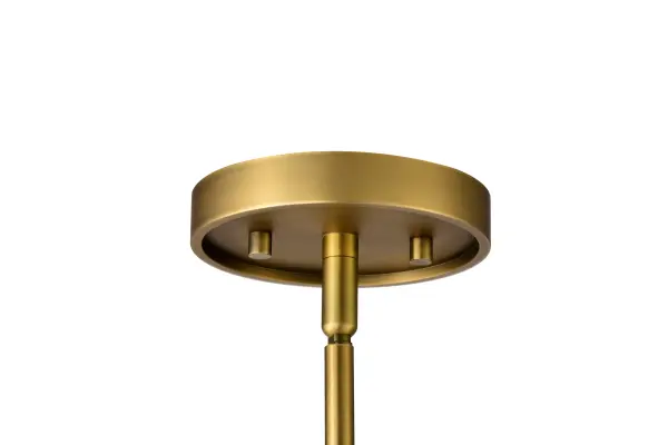 Valentine 7-Light Chandelier in Vintage Brass with Hammered Glass - Image 7