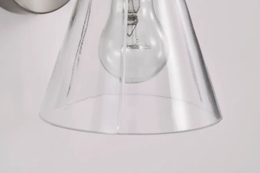 Gianna 1-Light Vanity in Brushed Nickel with Clear Glass - Image 12
