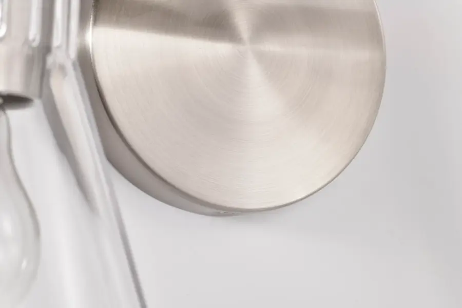 Gianna 2-Light Vanity in Brushed Nickel with Clear Glass - Image 12