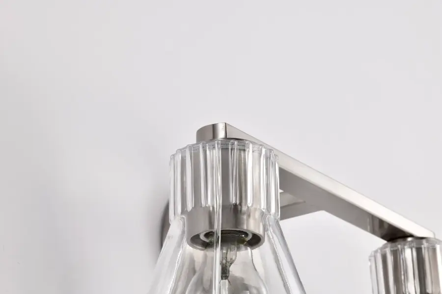 Gianna 2-Light Vanity in Brushed Nickel with Clear Glass - Image 13