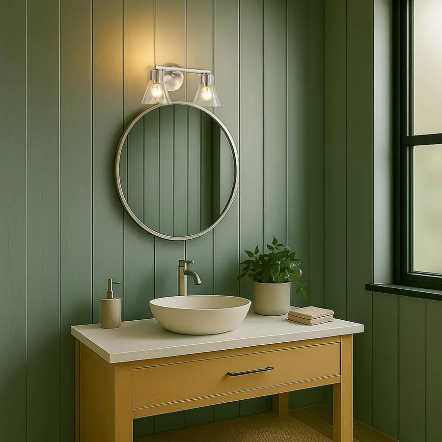 Gianna 2-Light Vanity in Brushed Nickel with Clear Glass - Image 17