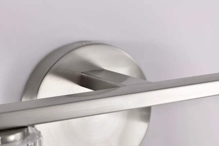 Gianna 2-Light Vanity in Brushed Nickel with Clear Glass - Image 9