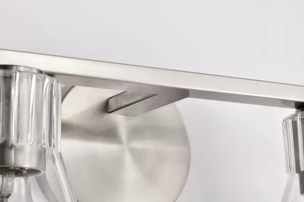 Gianna 2-Light Vanity in Brushed Nickel with Clear Glass - Image 10