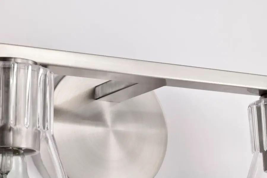 Gianna 2-Light Vanity in Brushed Nickel with Clear Glass - Image 10