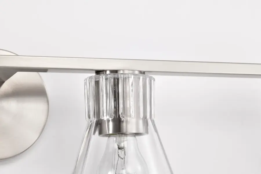 Gianna 4-Light Vanity in Brushed Nickel with Clear Glass - Image 15