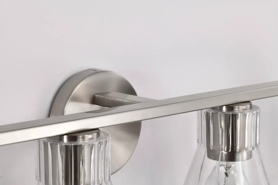 Gianna 4-Light Vanity in Brushed Nickel with Clear Glass - Image 9