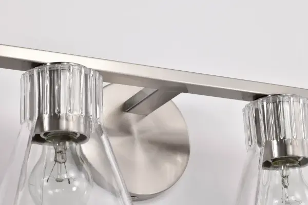 Gianna 4-Light Vanity in Brushed Nickel with Clear Glass - Image 10