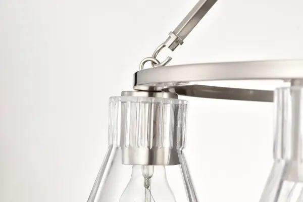 Gianna 6-Light Chandelier in Brushed Nickel with Clear Glass - Image 11