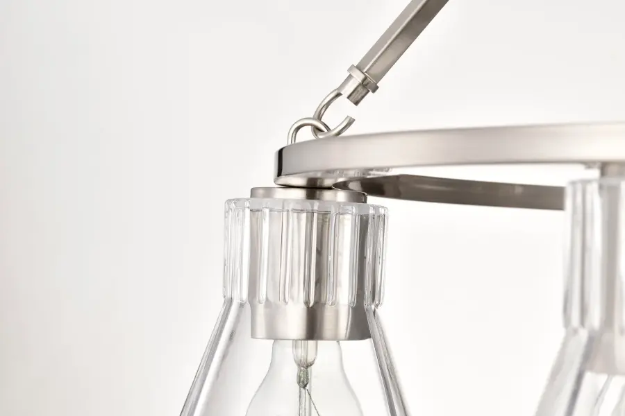 Gianna 6-Light Chandelier in Brushed Nickel with Clear Glass - Image 11