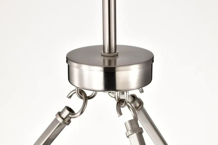 Gianna 6-Light Chandelier in Brushed Nickel with Clear Glass - Image 9