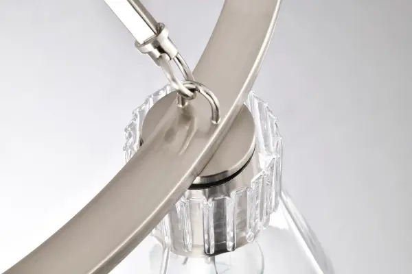 Gianna 6-Light Chandelier in Brushed Nickel with Clear Glass - Image 10