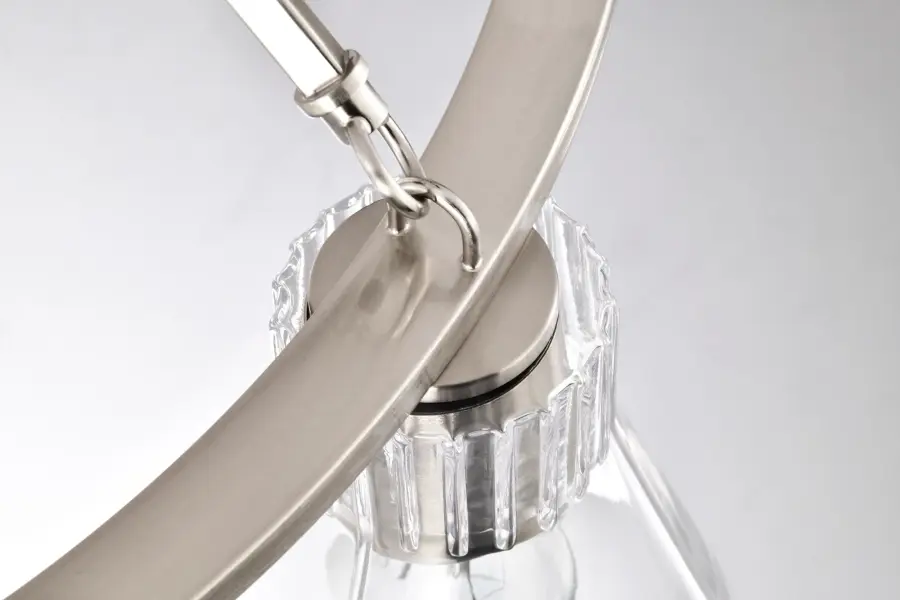 Gianna 6-Light Chandelier in Brushed Nickel with Clear Glass - Image 10