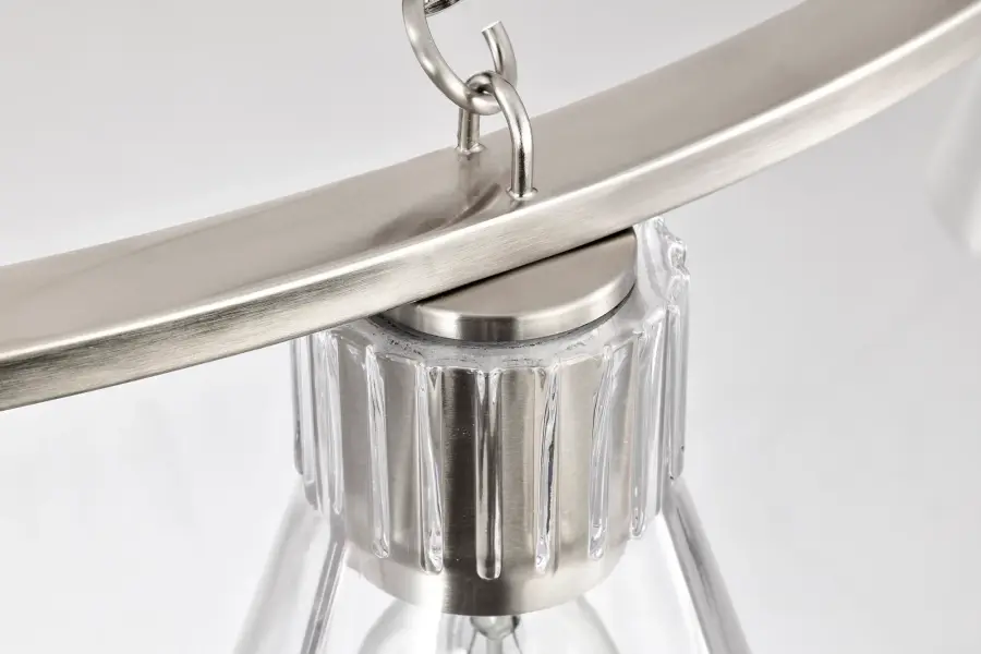 Gianna 8-Light Chandelier in Brushed Nickel with Clear Glass - Image 13