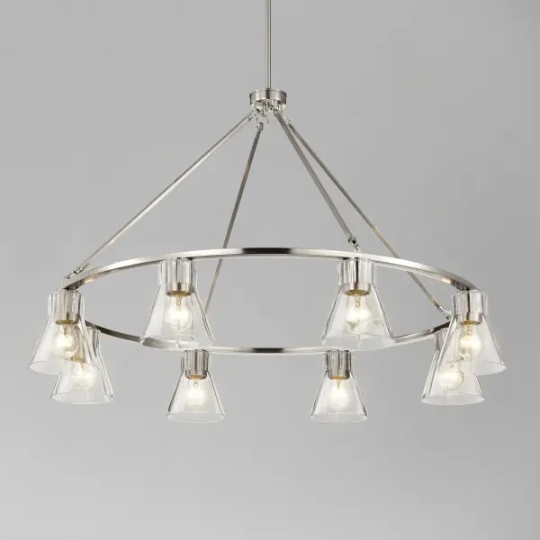 Gianna 8-Light Chandelier in Brushed Nickel with Clear Glass - Image 17