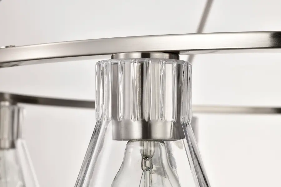 Gianna 8-Light Chandelier in Brushed Nickel with Clear Glass - Image 10