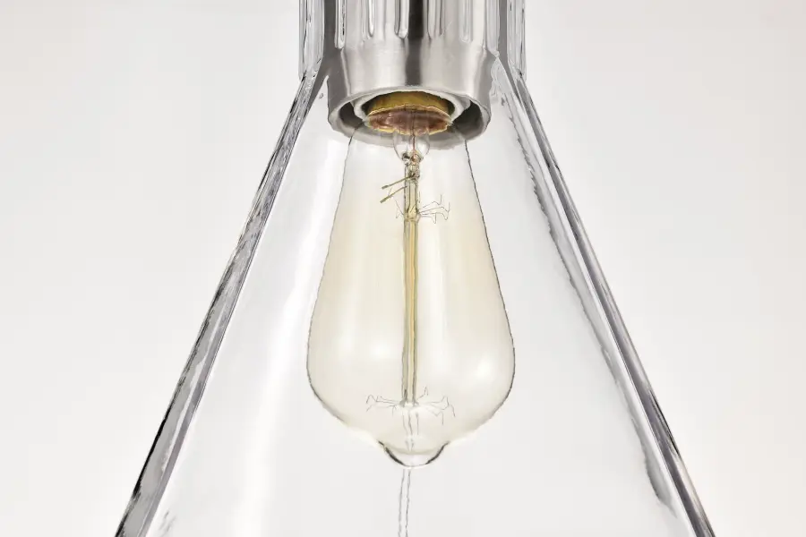 Gianna Mini Pendant in Brushed Nickel with Clear Glass - Image 11