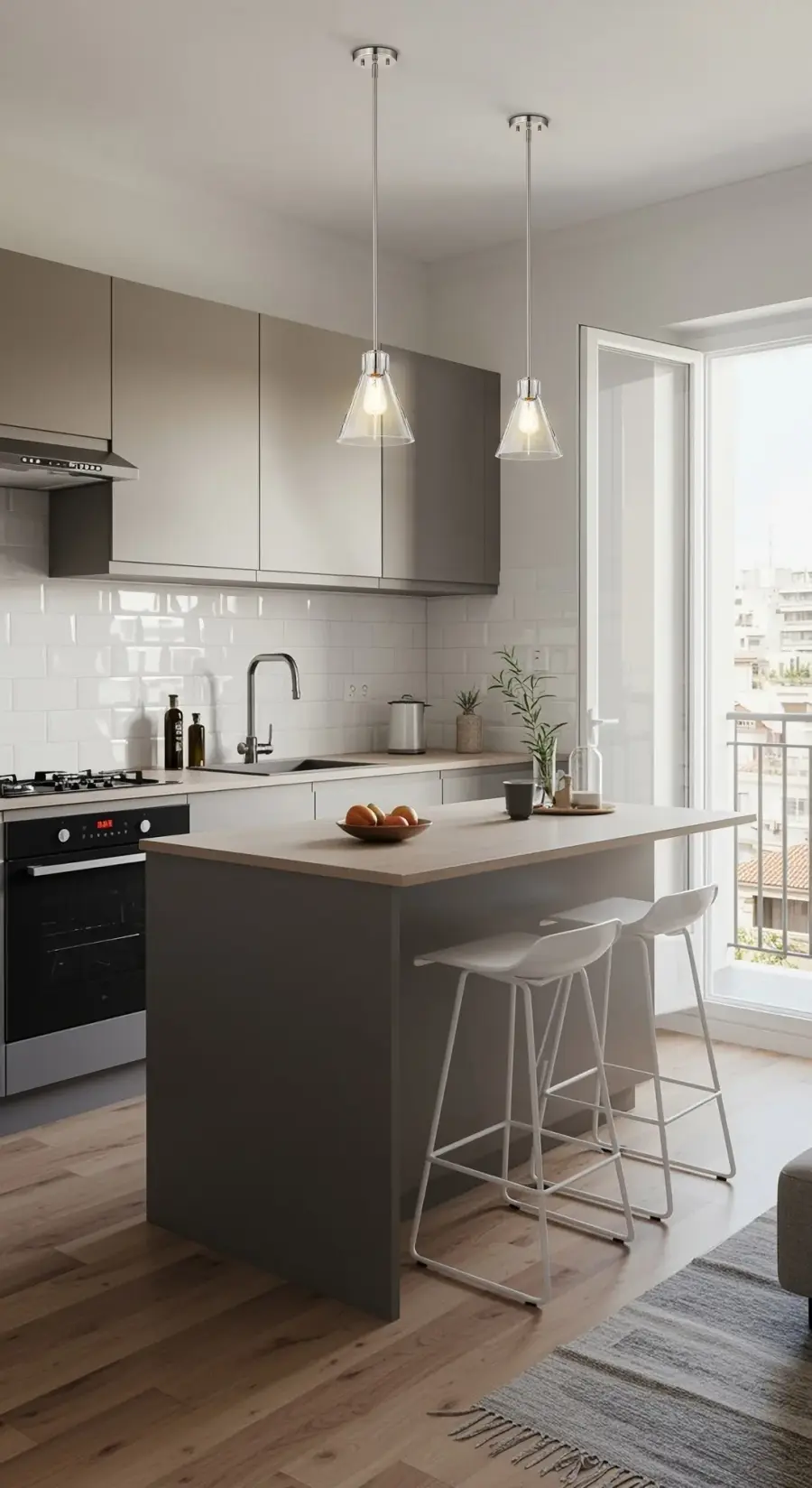 Gianna Mini Pendant in Brushed Nickel with Clear Glass - Image 13