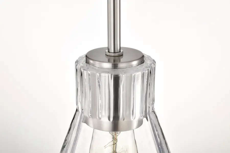 Gianna Mini Pendant in Brushed Nickel with Clear Glass - Image 9