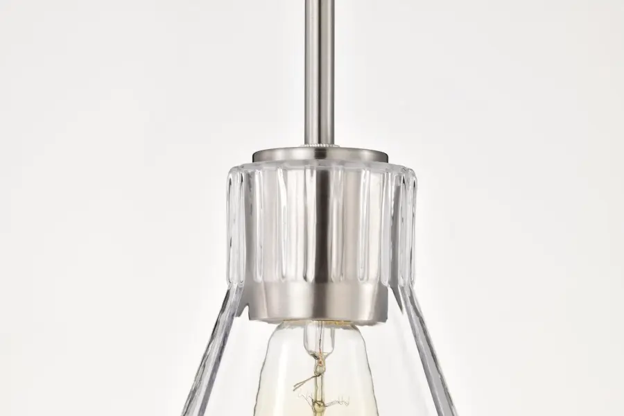 Gianna Mini Pendant in Brushed Nickel with Clear Glass - Image 10