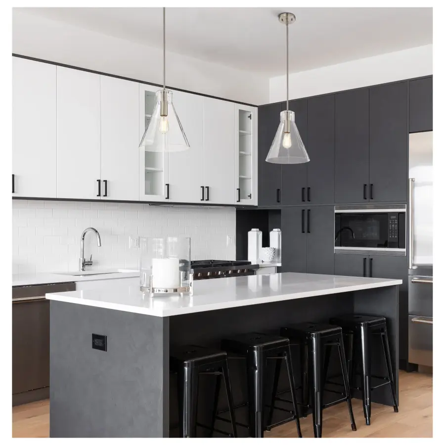 Gianna 1-Light Medium Pendant in Brushed Nickel with Clear Glass - Image 14