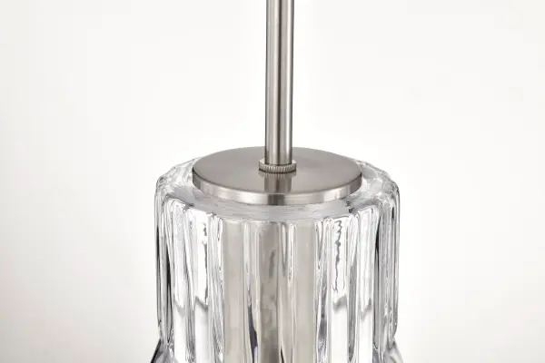 Gianna 1-Light Medium Pendant in Brushed Nickel with Clear Glass - Image 9