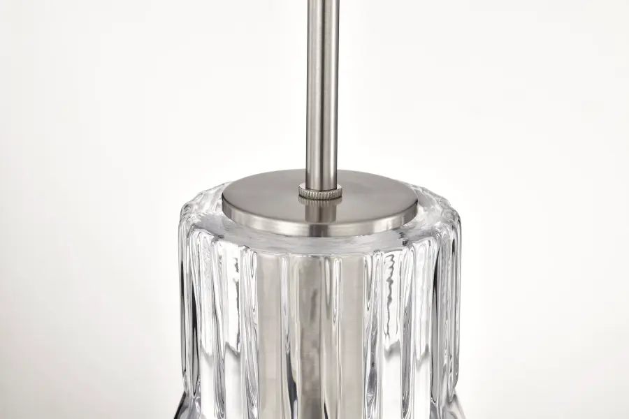 Gianna 1-Light Medium Pendant in Brushed Nickel with Clear Glass - Image 9