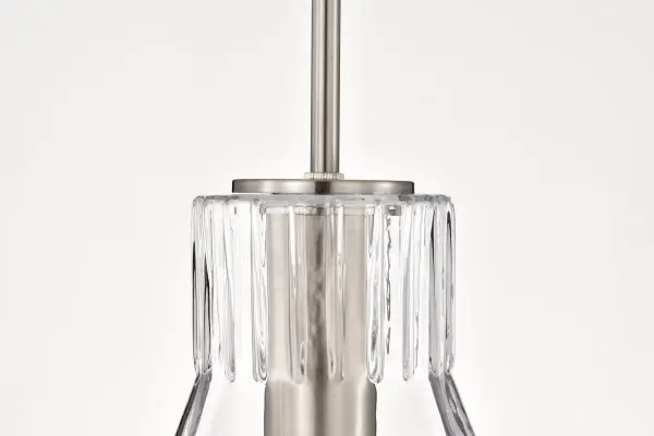 Gianna 1-Light Medium Pendant in Brushed Nickel with Clear Glass - Image 10