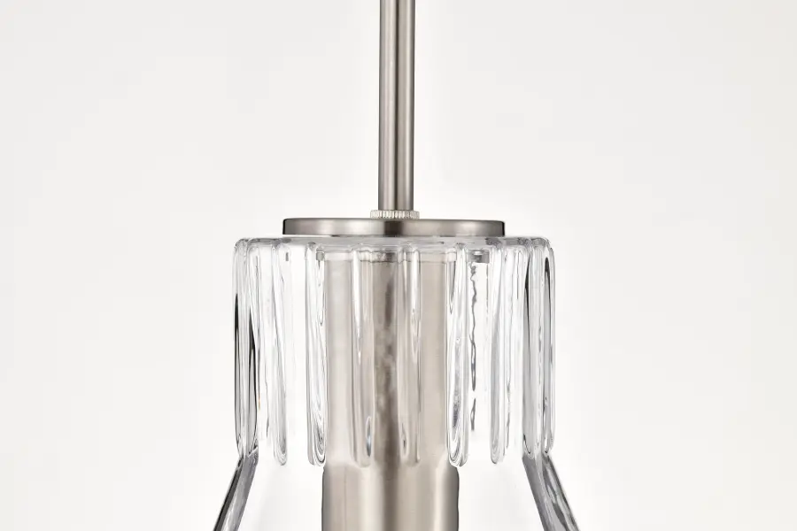 Gianna 1-Light Medium Pendant in Brushed Nickel with Clear Glass - Image 10