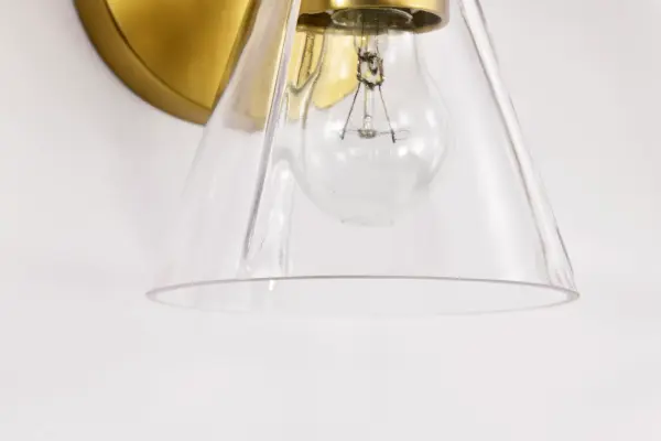 Gianna 3-Light Vanity in Vintage Brass with Clear Glass - Image 13