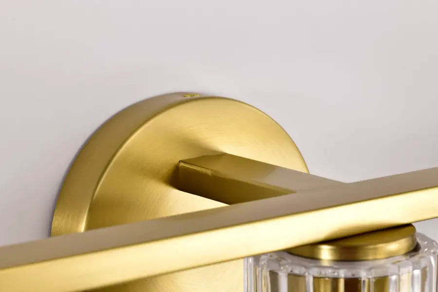 Gianna 3-Light Vanity in Vintage Brass with Clear Glass - Image 10