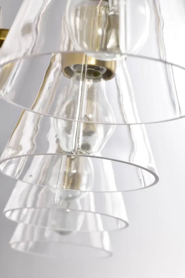 Gianna 4-Light Vanity in Vintage Brass with Clear Glass - Image 12