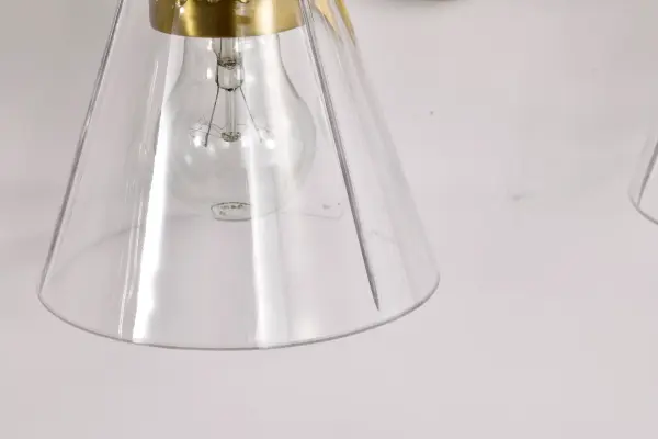 Gianna 4-Light Vanity in Vintage Brass with Clear Glass - Image 15