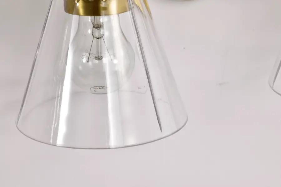Gianna 4-Light Vanity in Vintage Brass with Clear Glass - Image 15