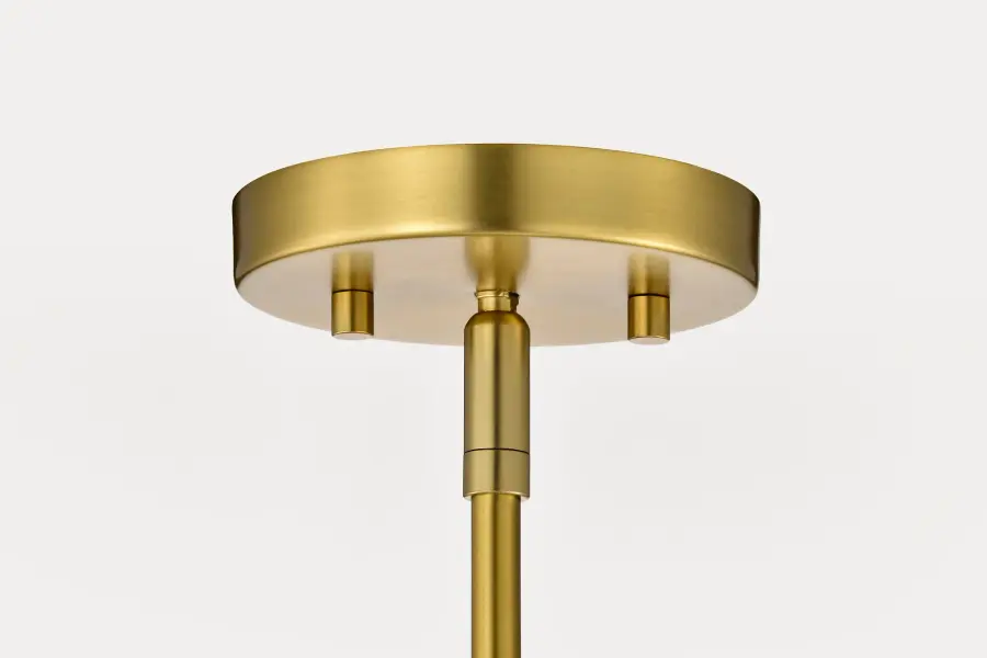 Gianna 6-Light Chandelier in Vintage Brass with Clear Glass - Image 8