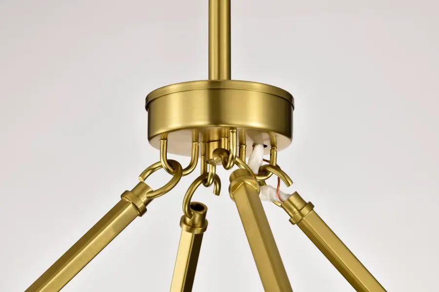 Gianna 8-Light Chandelier in Vintage Brass with Clear Glass - Image 9