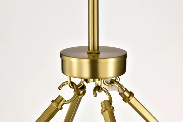 Gianna 8-Light Chandelier in Vintage Brass with Clear Glass - Image 10