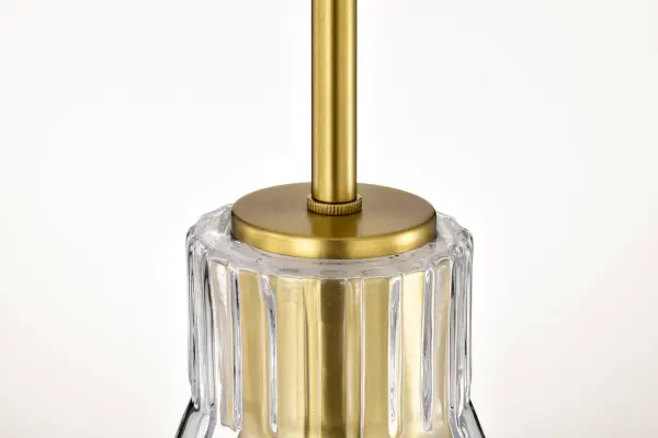 Gianna Mini Pendant in Vintage Brass with Clear Glass - Image 12
