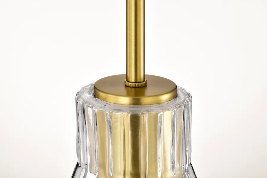 Gianna Mini Pendant in Vintage Brass with Clear Glass - Image 12