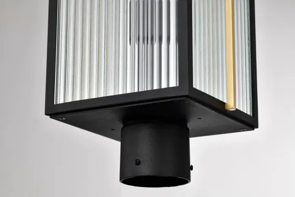 Holden Outdoor Post Lantern in Gold and Black - Image 12