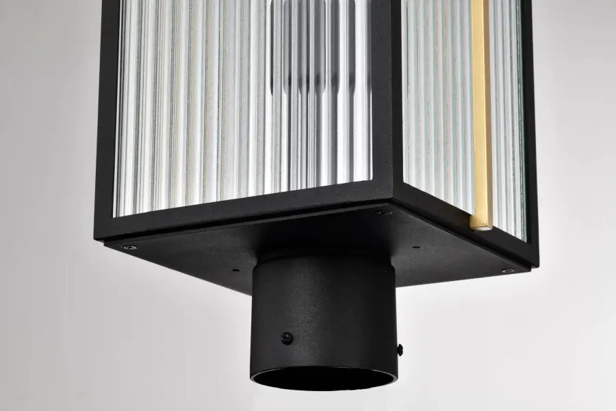 Holden Outdoor Post Lantern in Gold and Black - Image 12