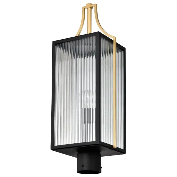 Holden Outdoor Post Lantern in Gold and Black - Image 3