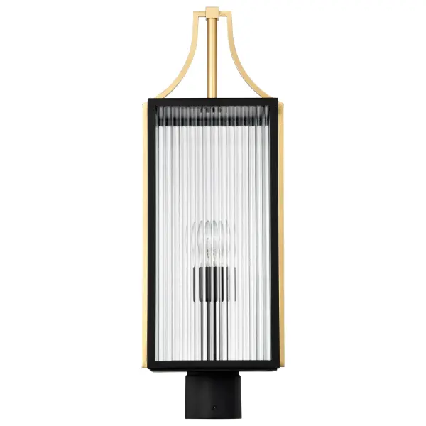 Holden Outdoor Post Lantern in Gold and Black - Image 7