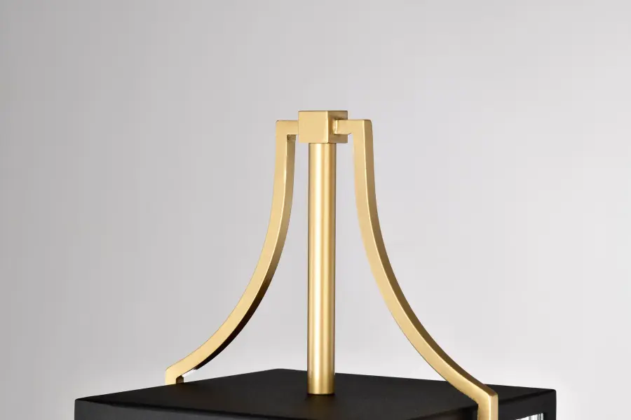 Holden Outdoor Post Lantern in Gold and Black - Image 9