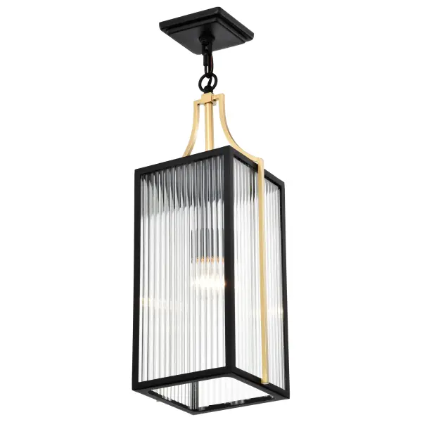 Holden Outdoor Hanging Pendant in Gold and Black - Image 2