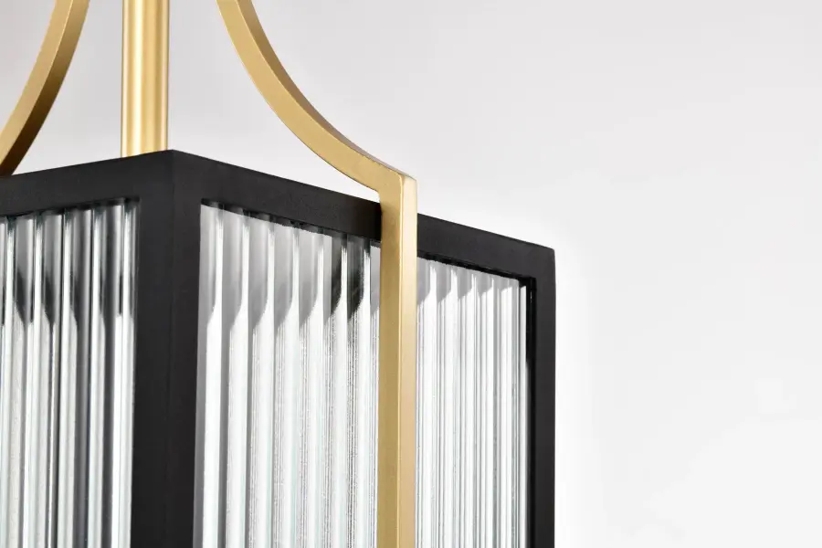 Holden Outdoor Hanging Pendant in Gold and Black - Image 11