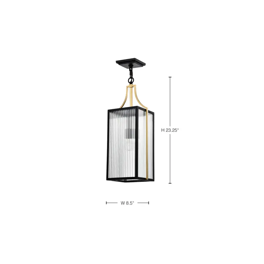 Holden Outdoor Hanging Pendant in Gold and Black - Image 17