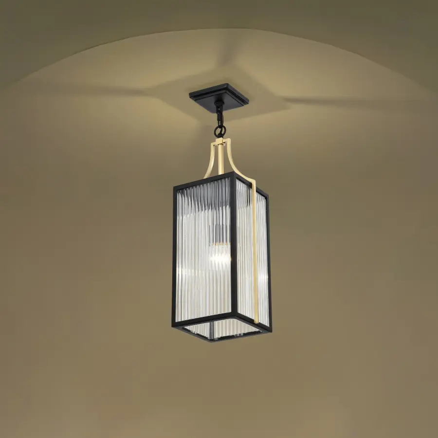 Holden Outdoor Hanging Pendant in Gold and Black - Image 19