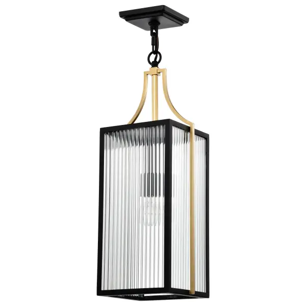 Holden Outdoor Hanging Pendant in Gold and Black - Image 3